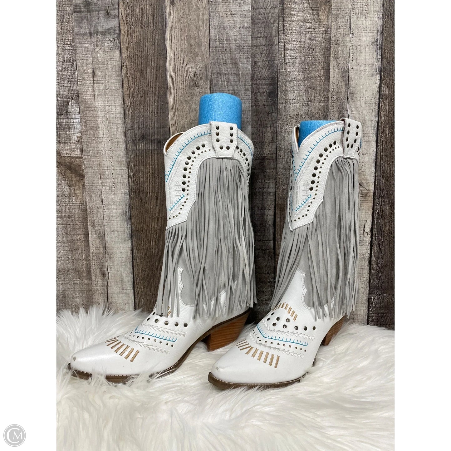 Boots Western By Dingo In White, Size: 10