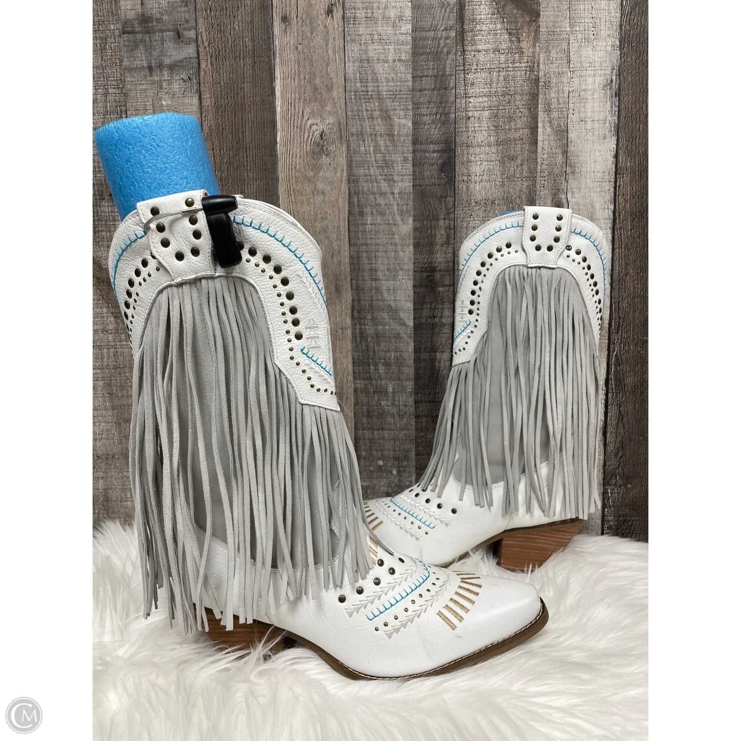 Boots Western By Dingo In White, Size: 10