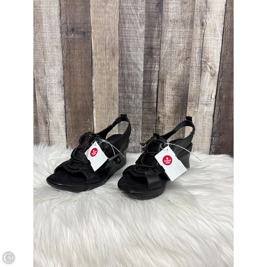 Sandals Heels Wedge By Aerosoles In Black, Size: 7.5
