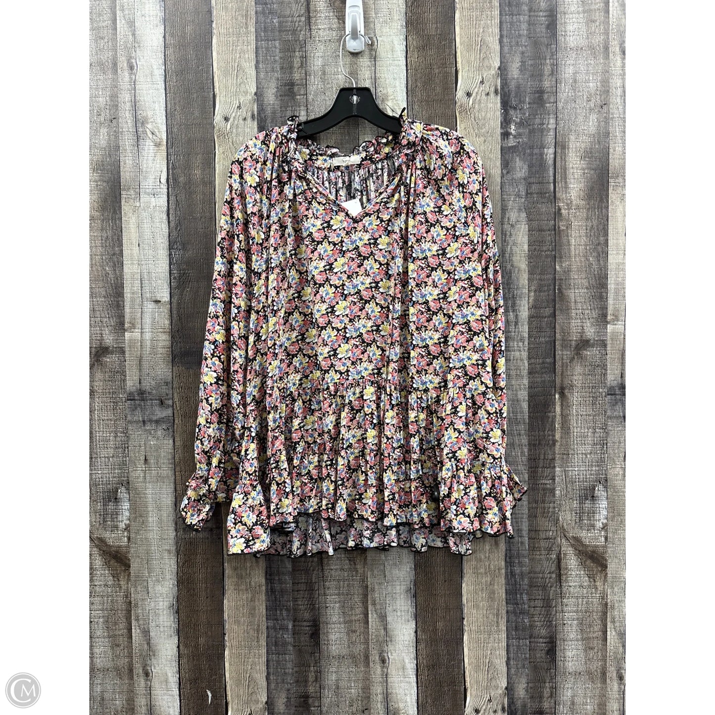 Top Long Sleeve By Easel In Floral Print, Size: M