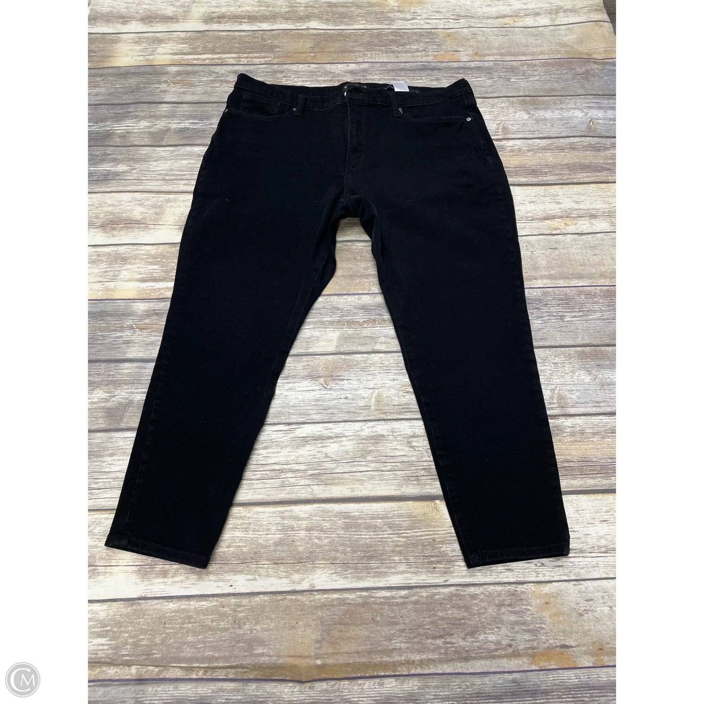 Jeans Skinny By Banana Republic In Black, Size: 18