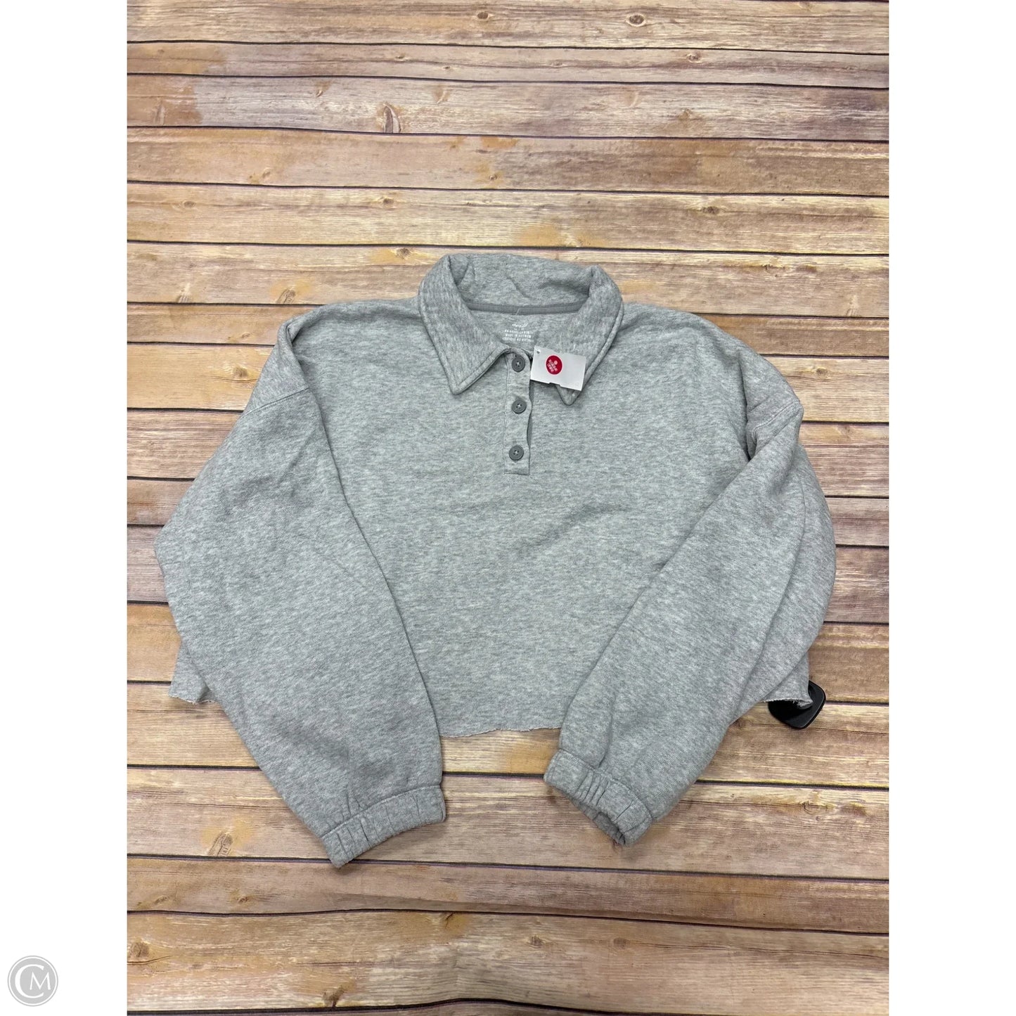Top Long Sleeve By Aerie In Grey, Size: M