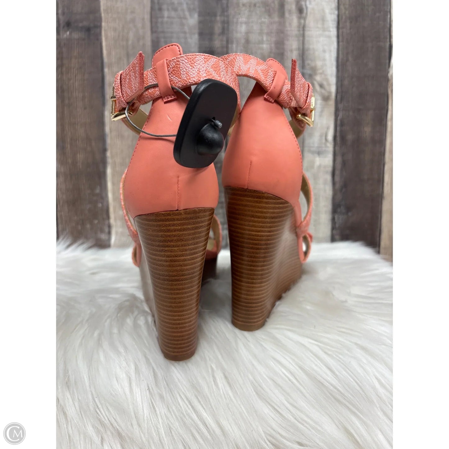 Sandals Designer By Michael Kors In Peach, Size: 8.5