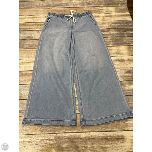 Jeans Wide Leg By American Eagle In Blue Denim, Size: L