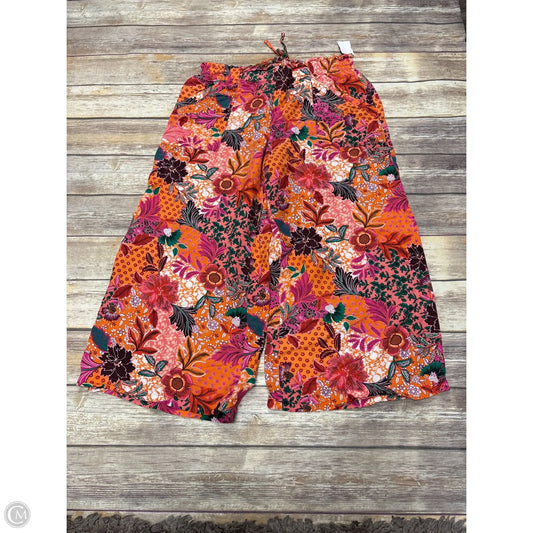 Pants Linen By Loft In Multi-colored, Size: L