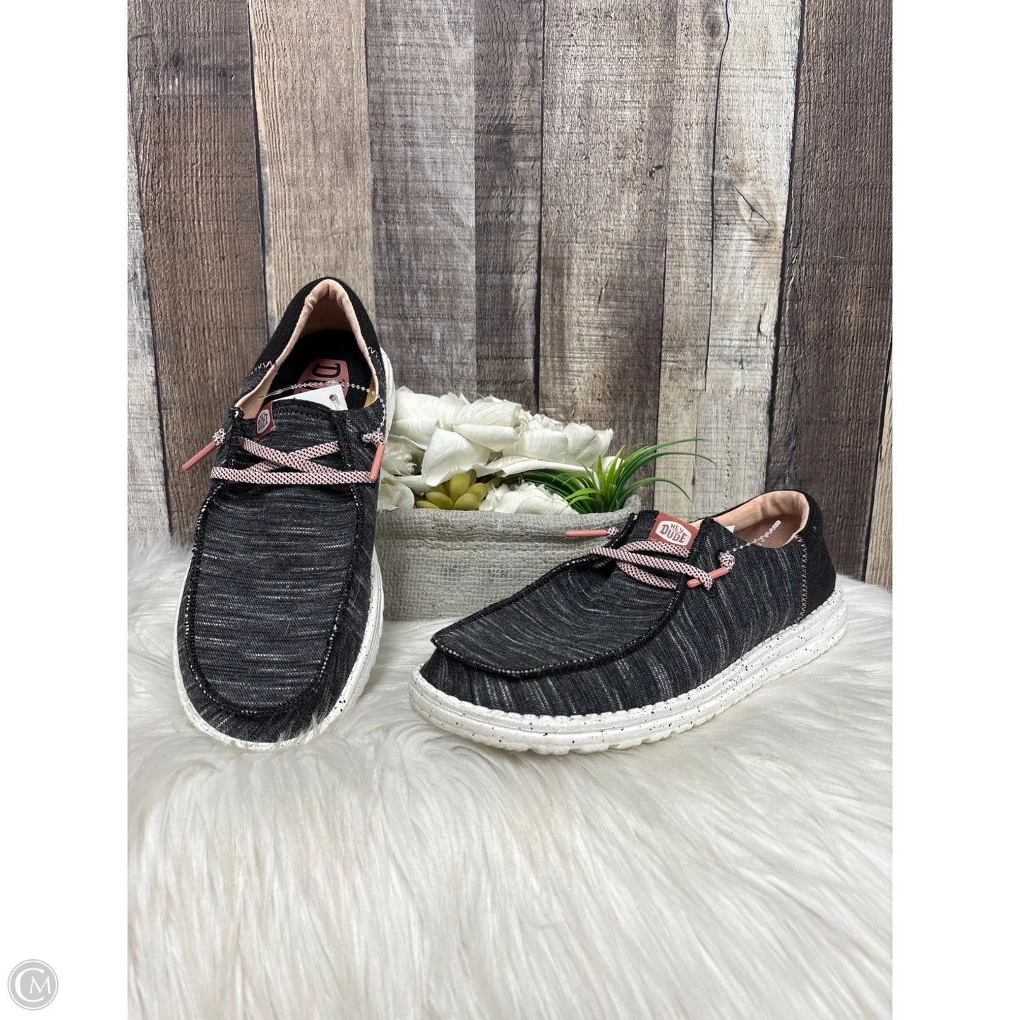 Shoes Flats By Hey Dude In Black, Size: 8