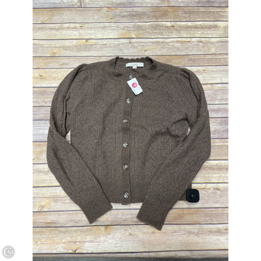 Sweater Cardigan By Loft In Brown, Size: S