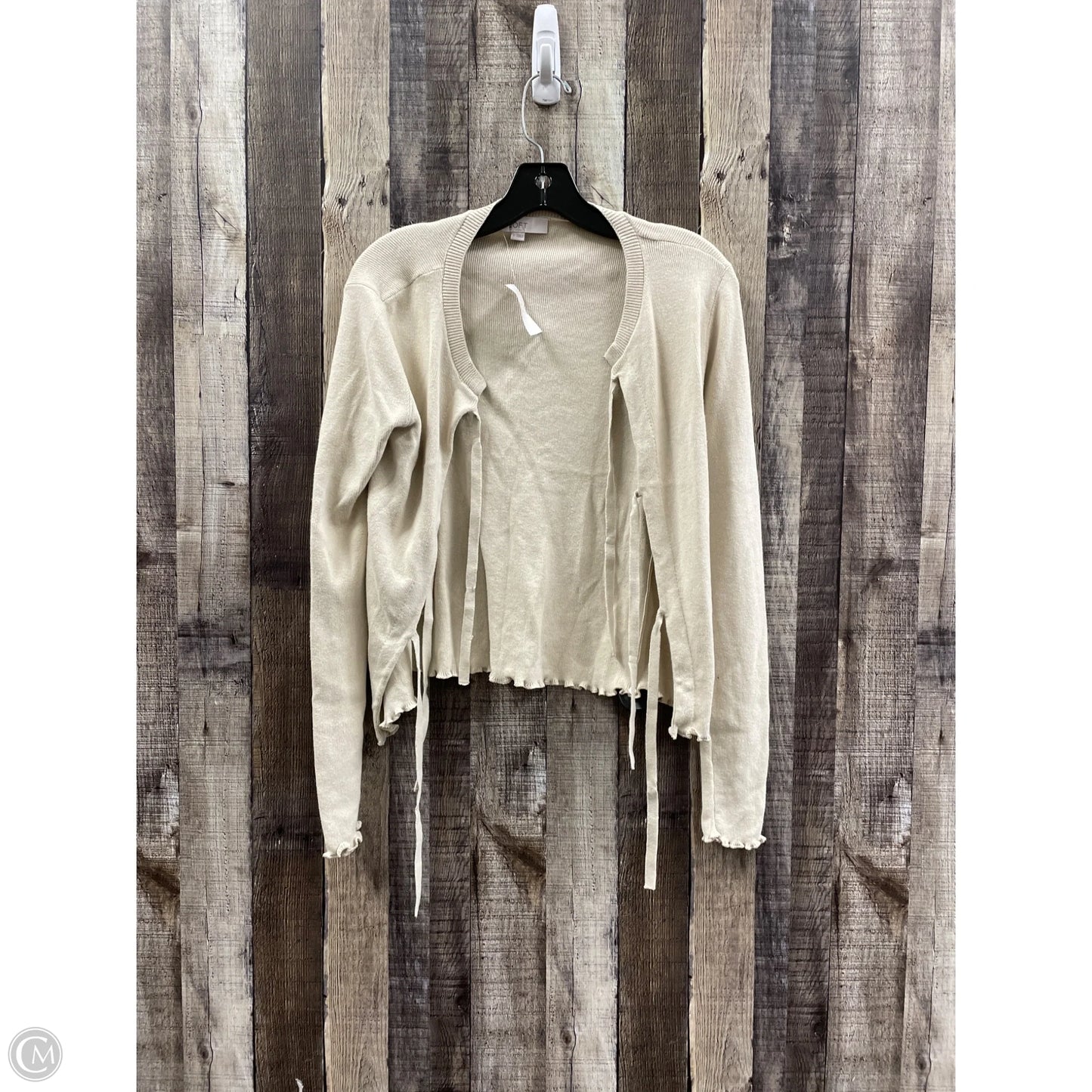 Sweater Cardigan By Loft In Tan, Size: S
