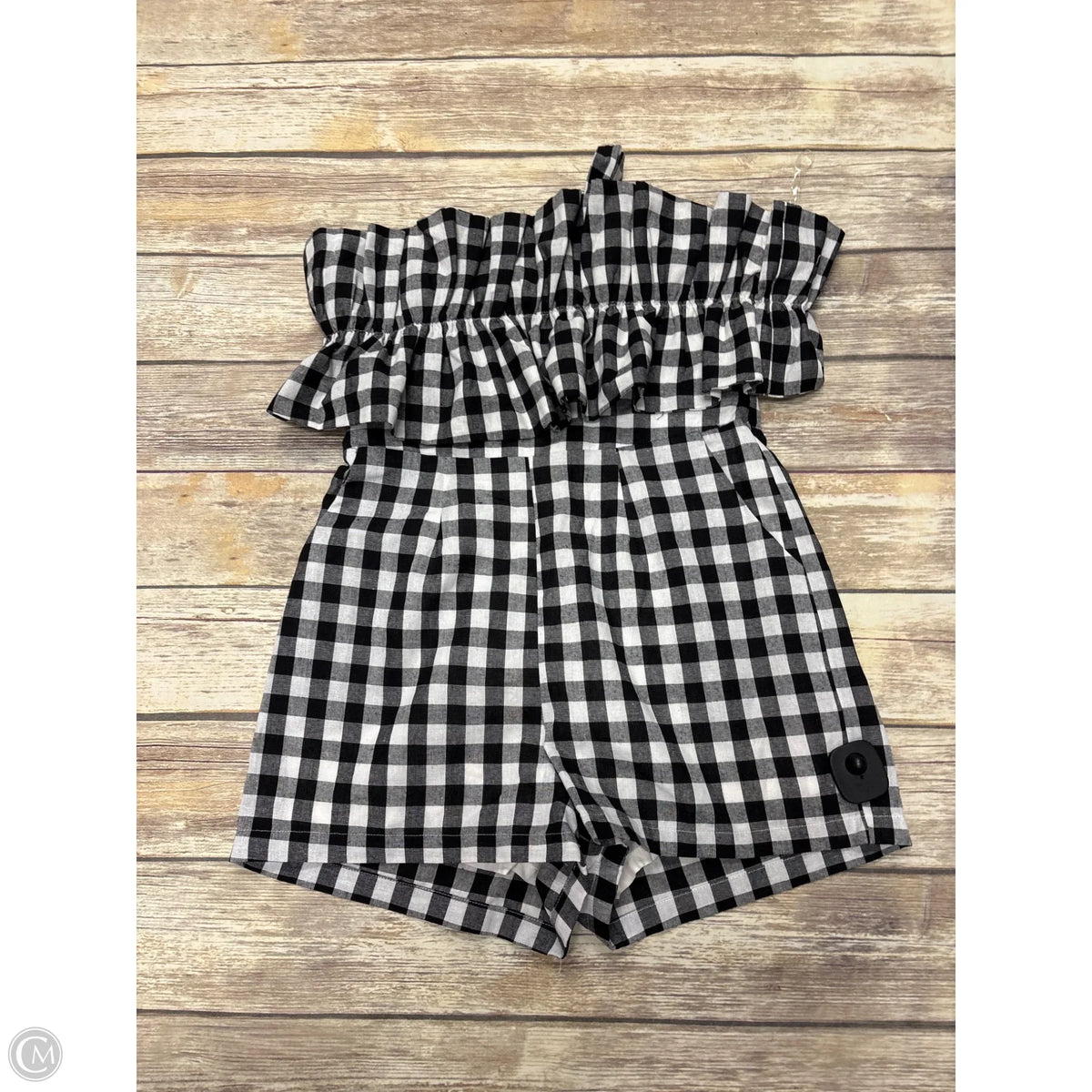 Romper By Entro In Checkered Pattern, Size: L