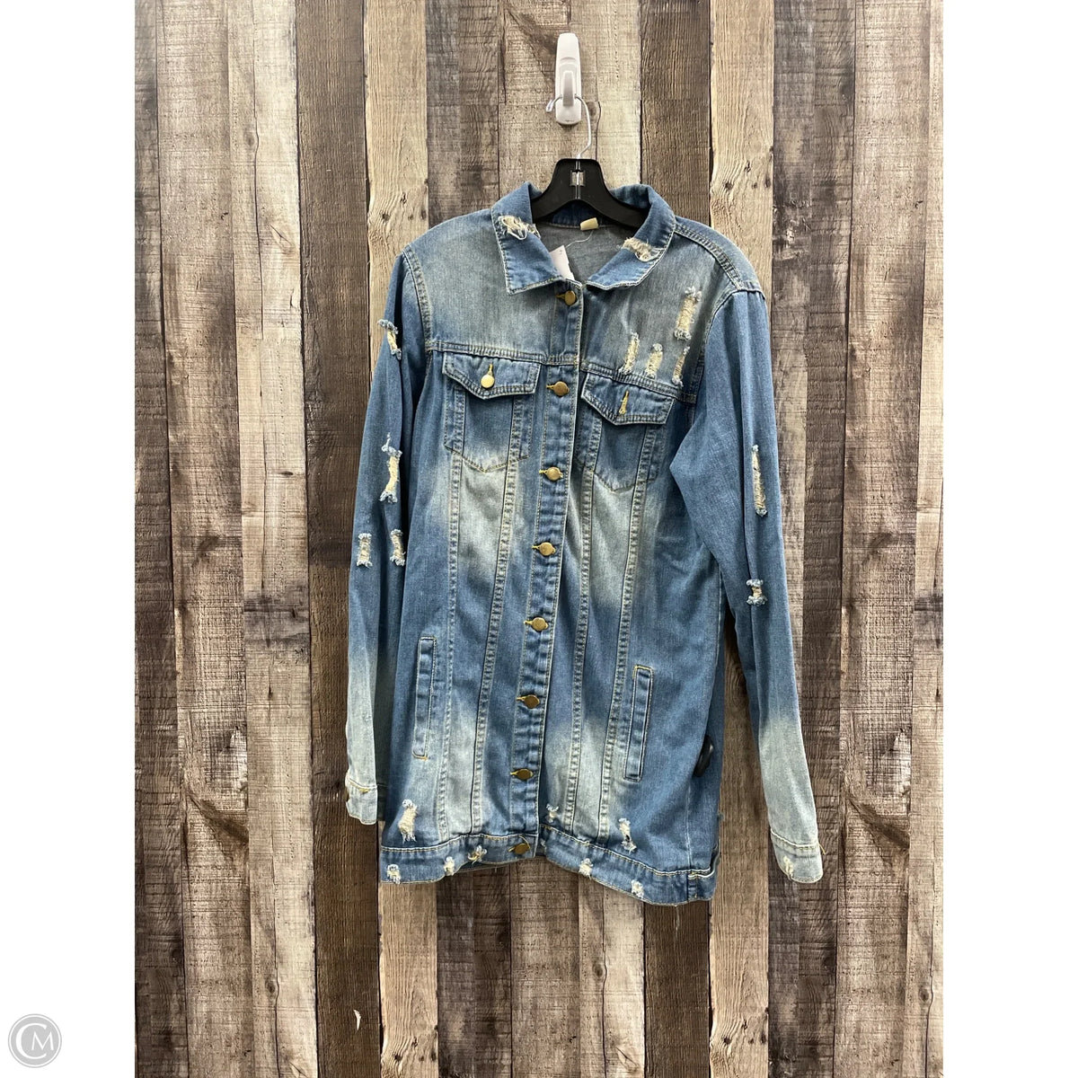 Jacket Denim By Cmf In Blue Denim, Size: L