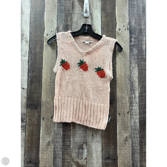 Vest Sweater By Kimichi Blue In Pink, Size: S