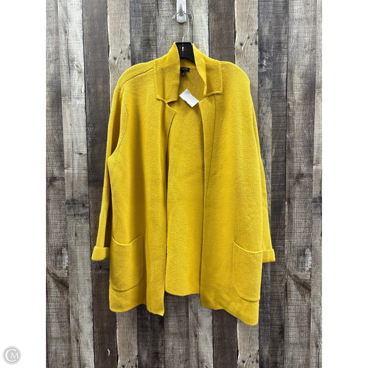Sweater Cardigan By Talbots In Gold, Size: Xlp