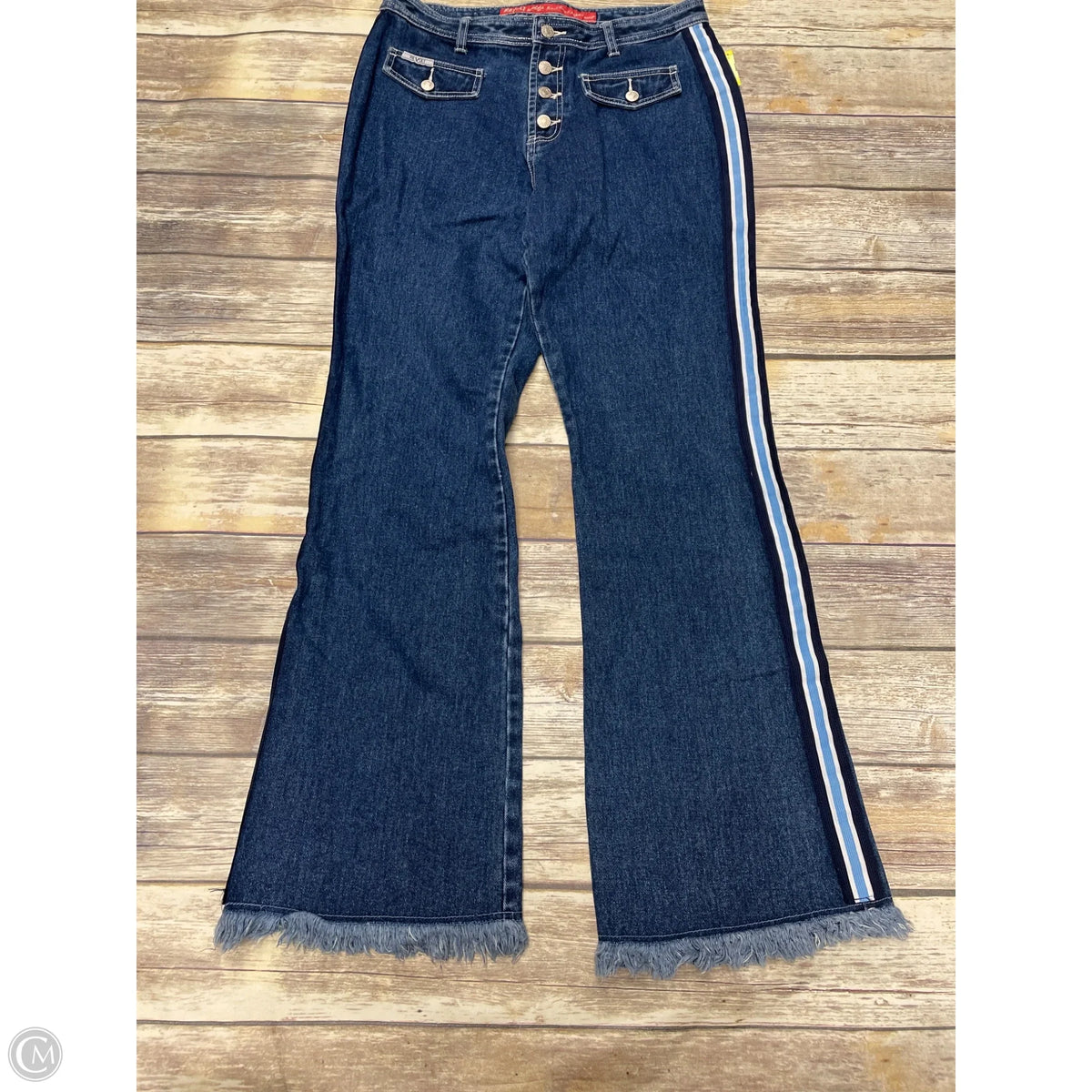 Jeans Flared By Revolt In Blue Denim, Size: 16