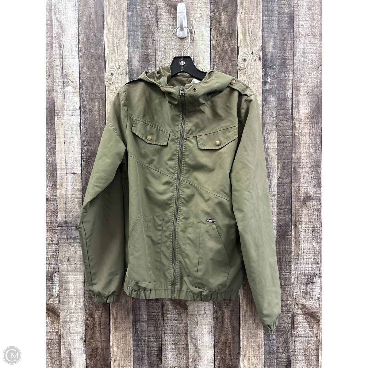 Jacket Windbreaker By Volcom In Green, Size: L