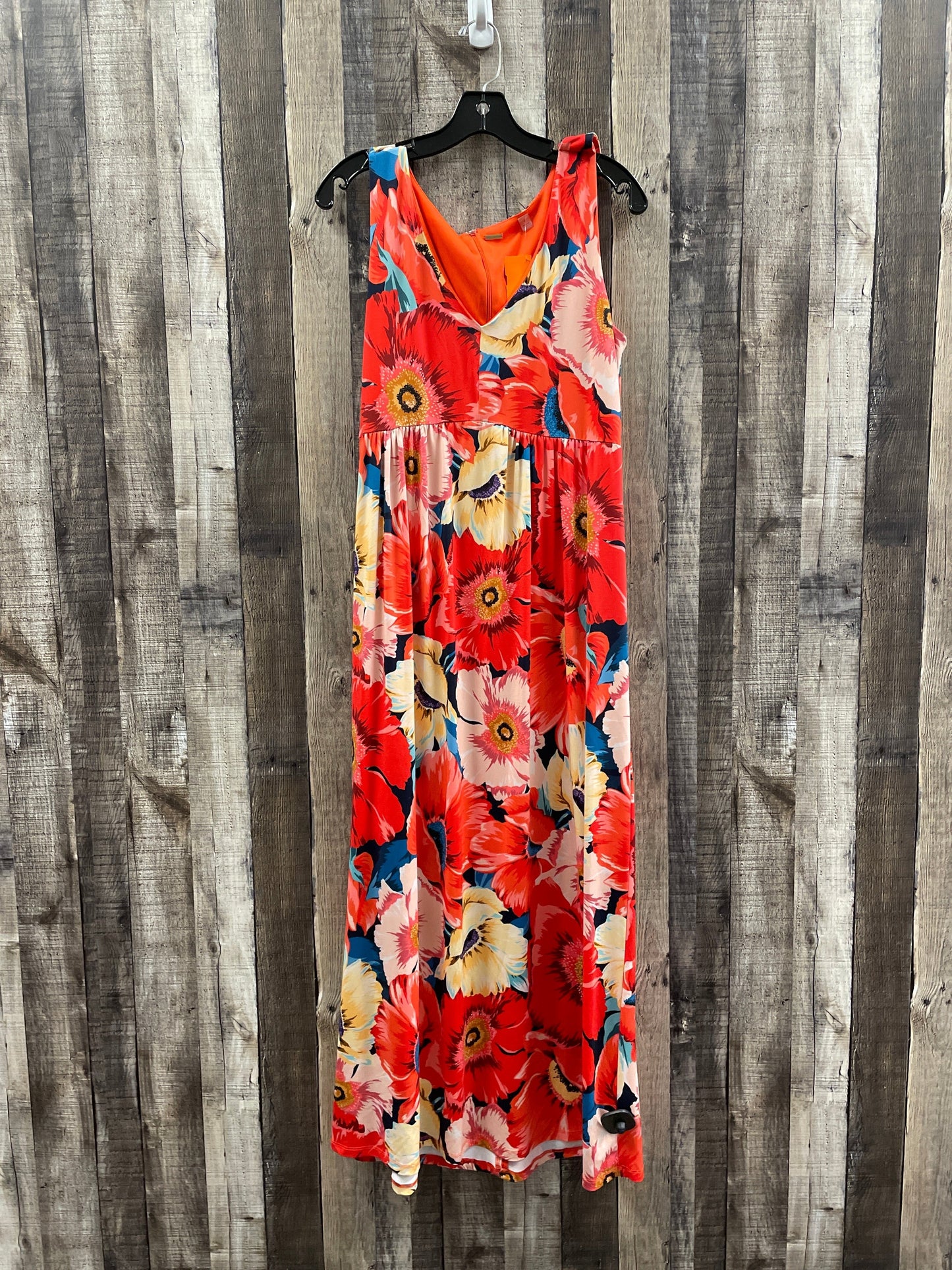 Floral Print Dress Casual Maxi Tahari By Arthur Levine, Size M