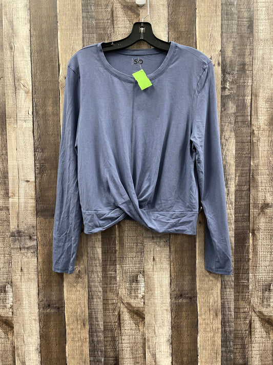 Blue Top Long Sleeve Basic So, Size Xl