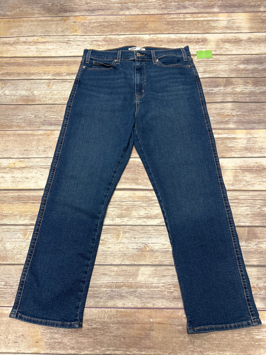 Blue Denim Jeans Straight Levis, Size 14