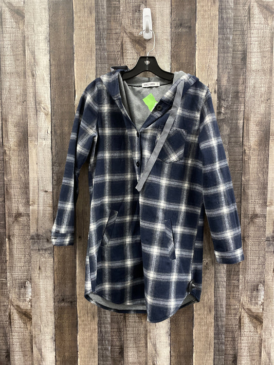 Jacket Shirt By Grace Karin In Plaid Pattern, Size: M