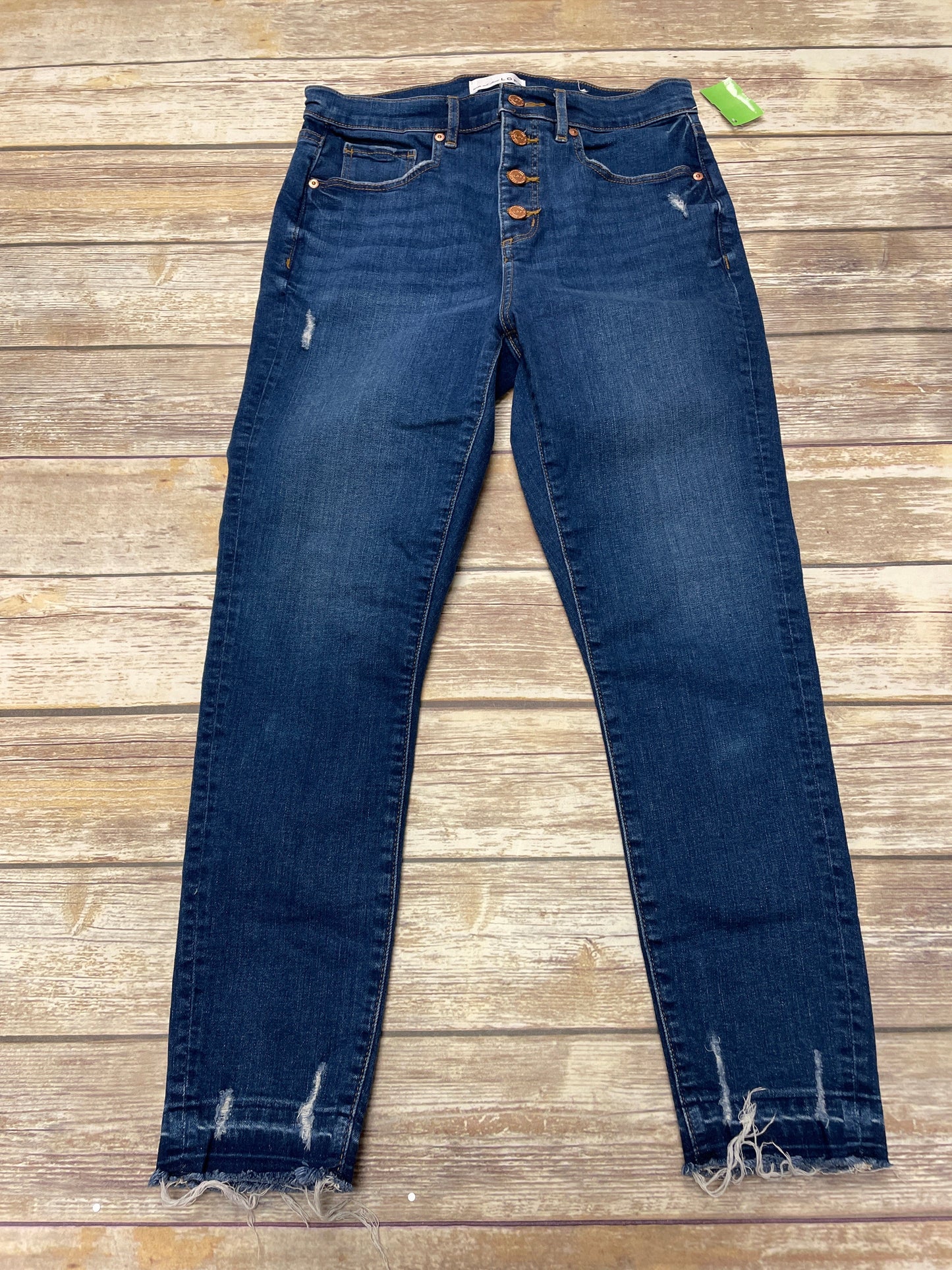 Blue Denim Jeans Skinny Loft, Size 8