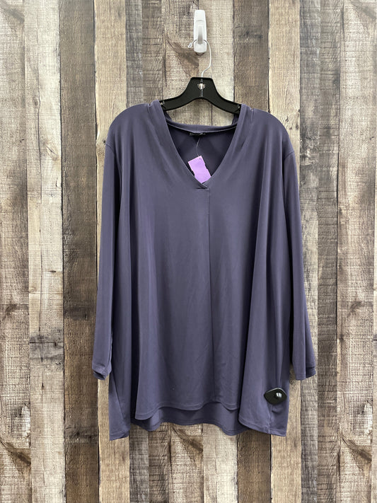 Purple Top 3/4 Sleeve Worthington, Size 3x