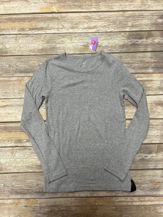 Top Long Sleeve Basic By Gap In Grey, Size: M