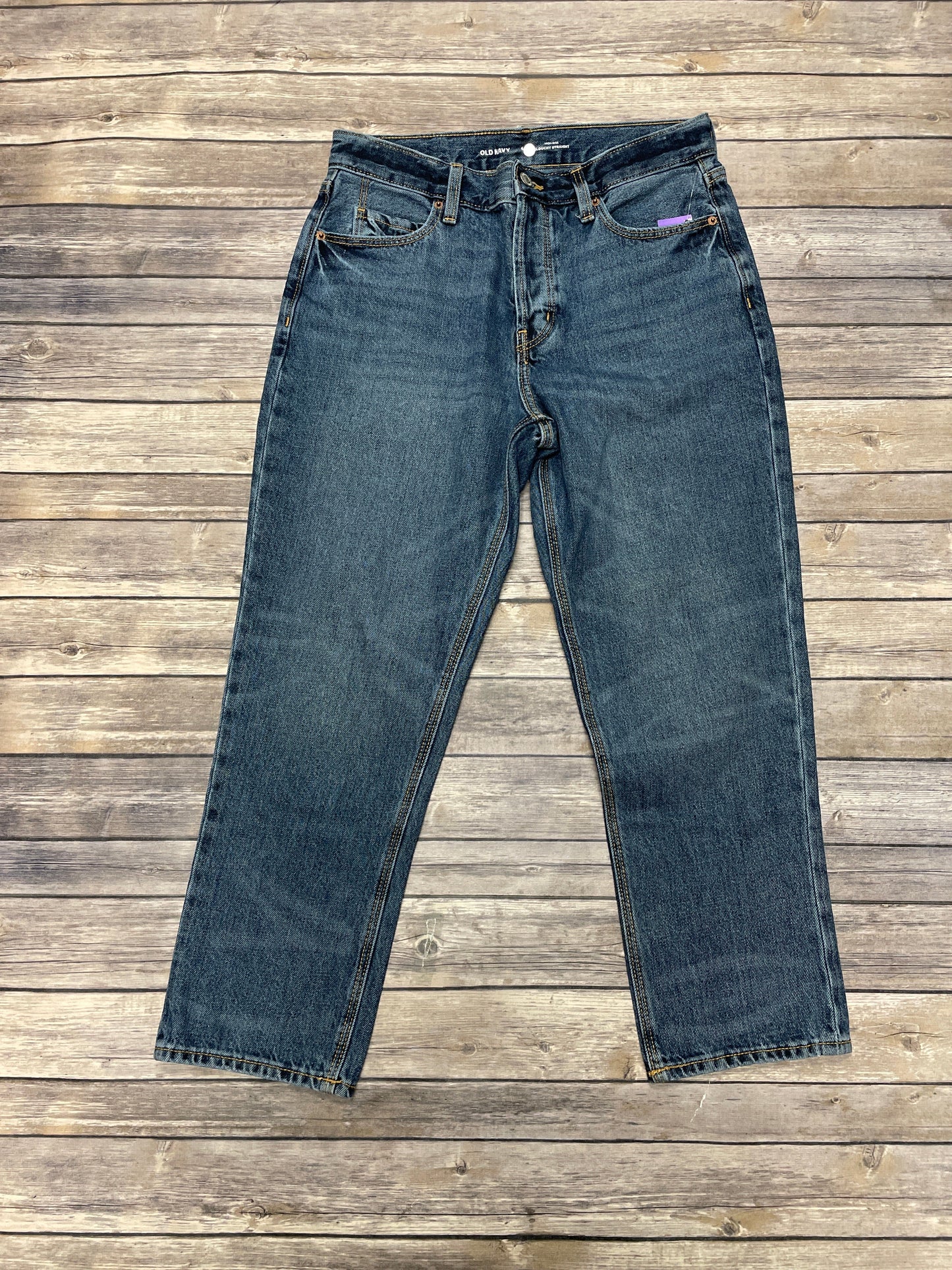 Jeans Straight By Old Navy In Blue Denim, Size: 4