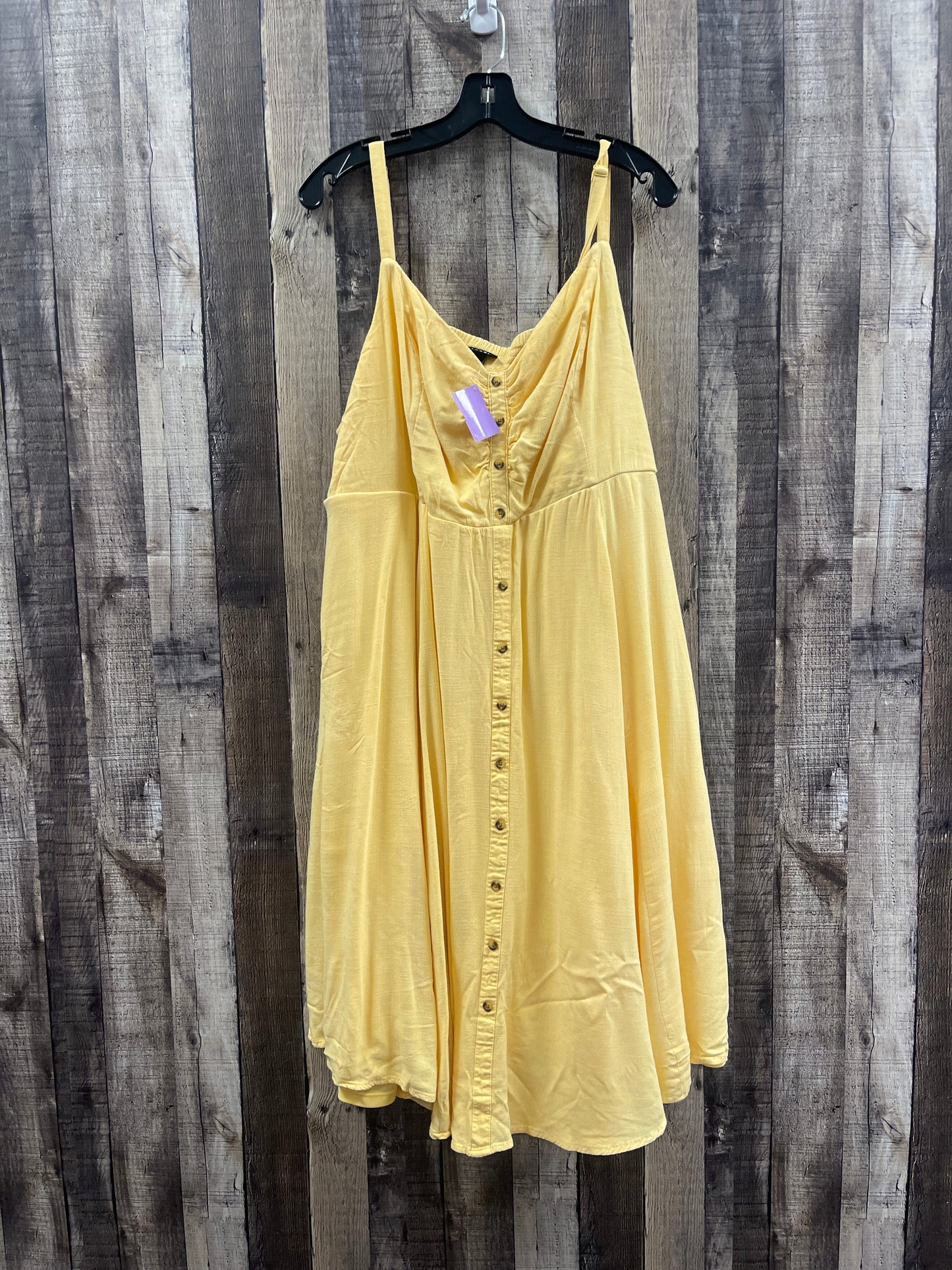 Yellow Dress Casual Midi Torrid, Size 4x