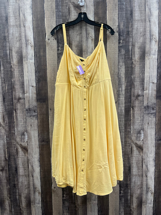 Yellow Dress Casual Midi Torrid, Size 4x