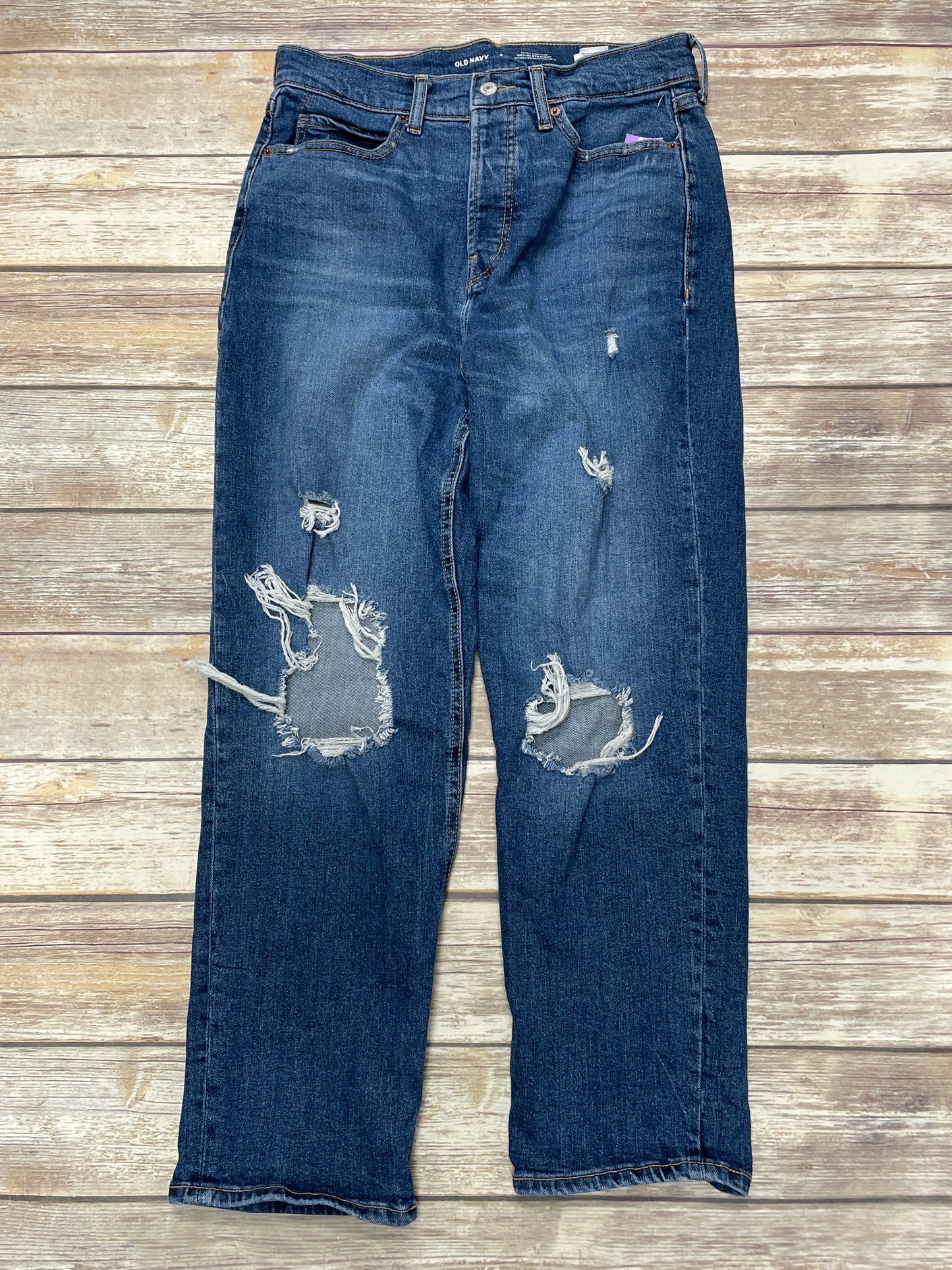 Jeans Straight By Old Navy In Blue Denim, Size: 8