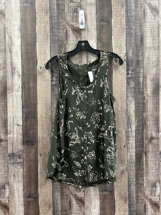 Green Top Sleeveless Sonoma, Size M