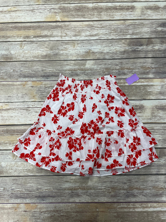 Red & White Skirt Mini & Short J. Crew, Size Xxs