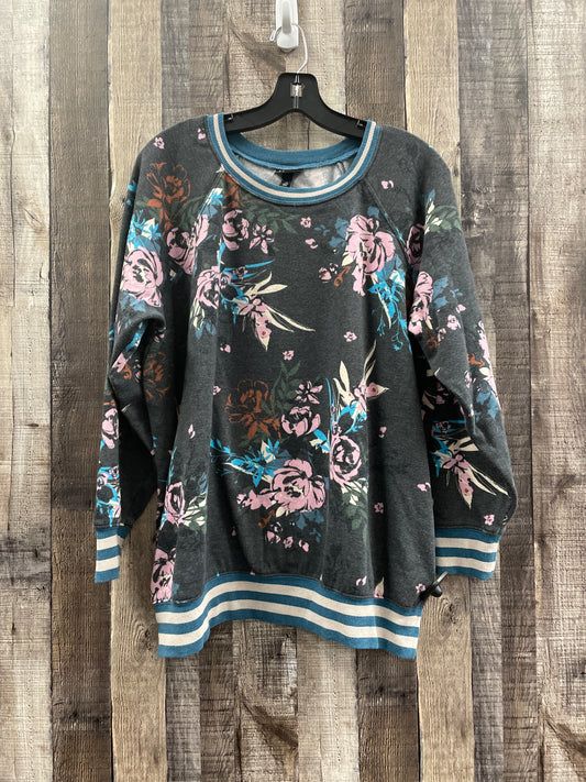 Top Long Sleeve By Torrid In Floral Print, Size: L