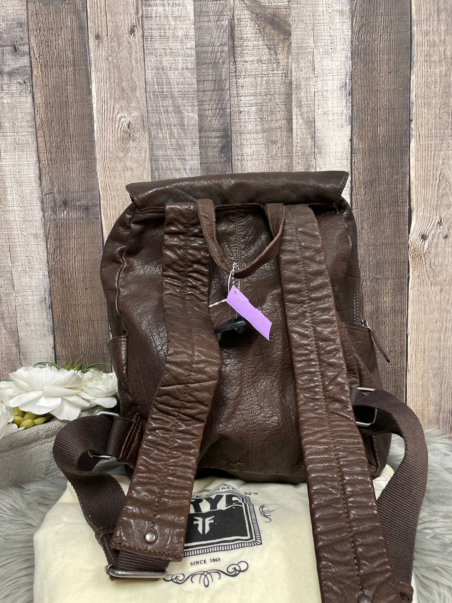 Backpack Leather Frye, Size Large