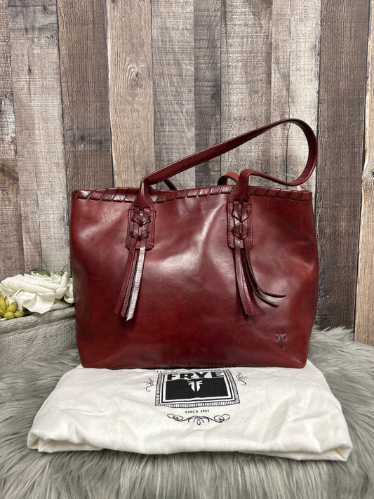 Red Tote Leather Frye, Size Large