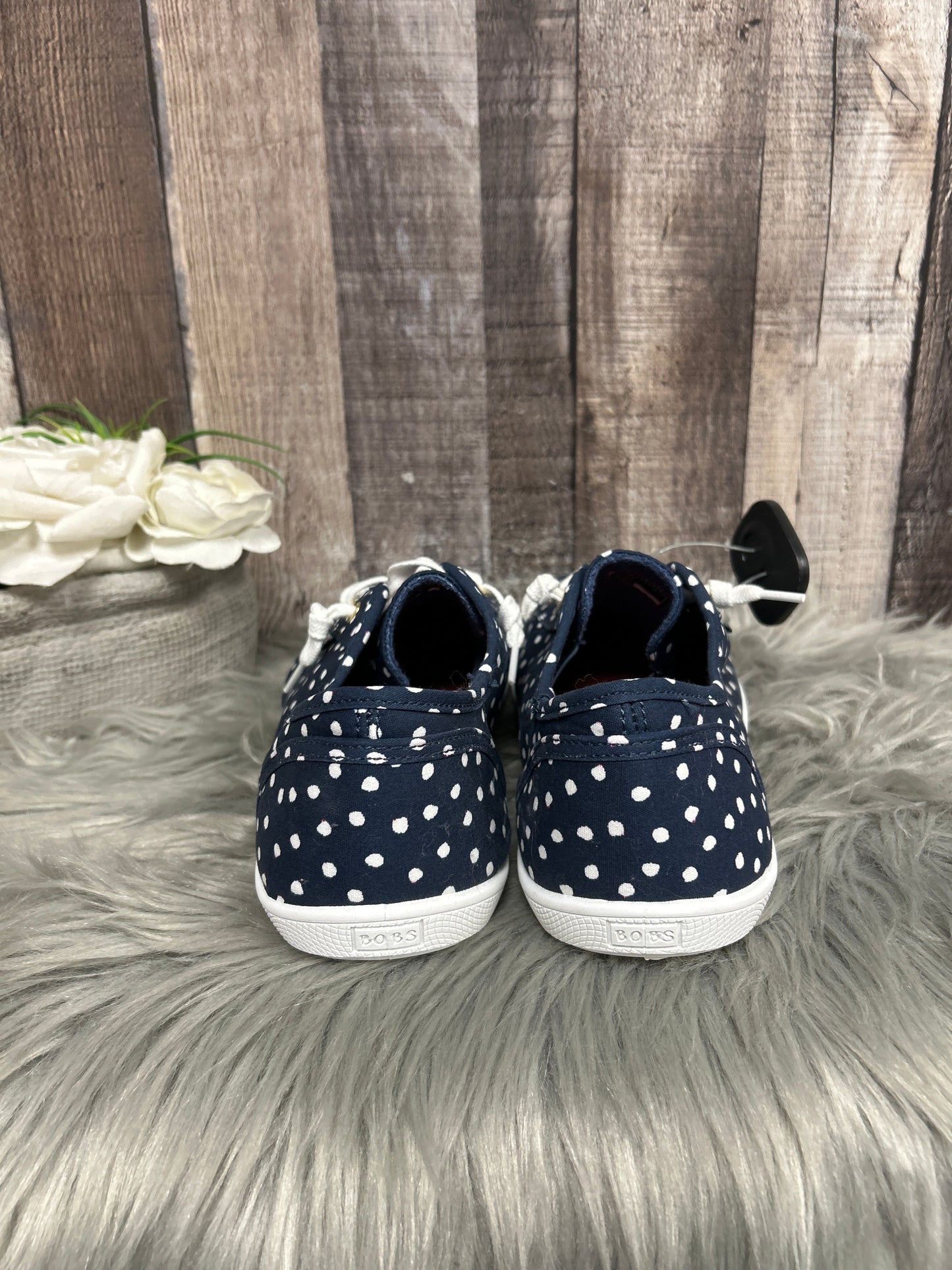 Polkadot Pattern Shoes Sneakers Bobs, Size 10