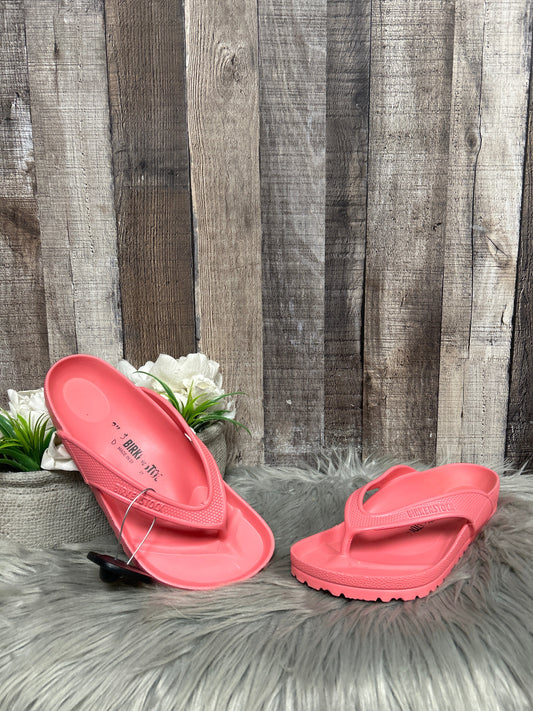 Pink Sandals Flats Birkenstock, Size 6