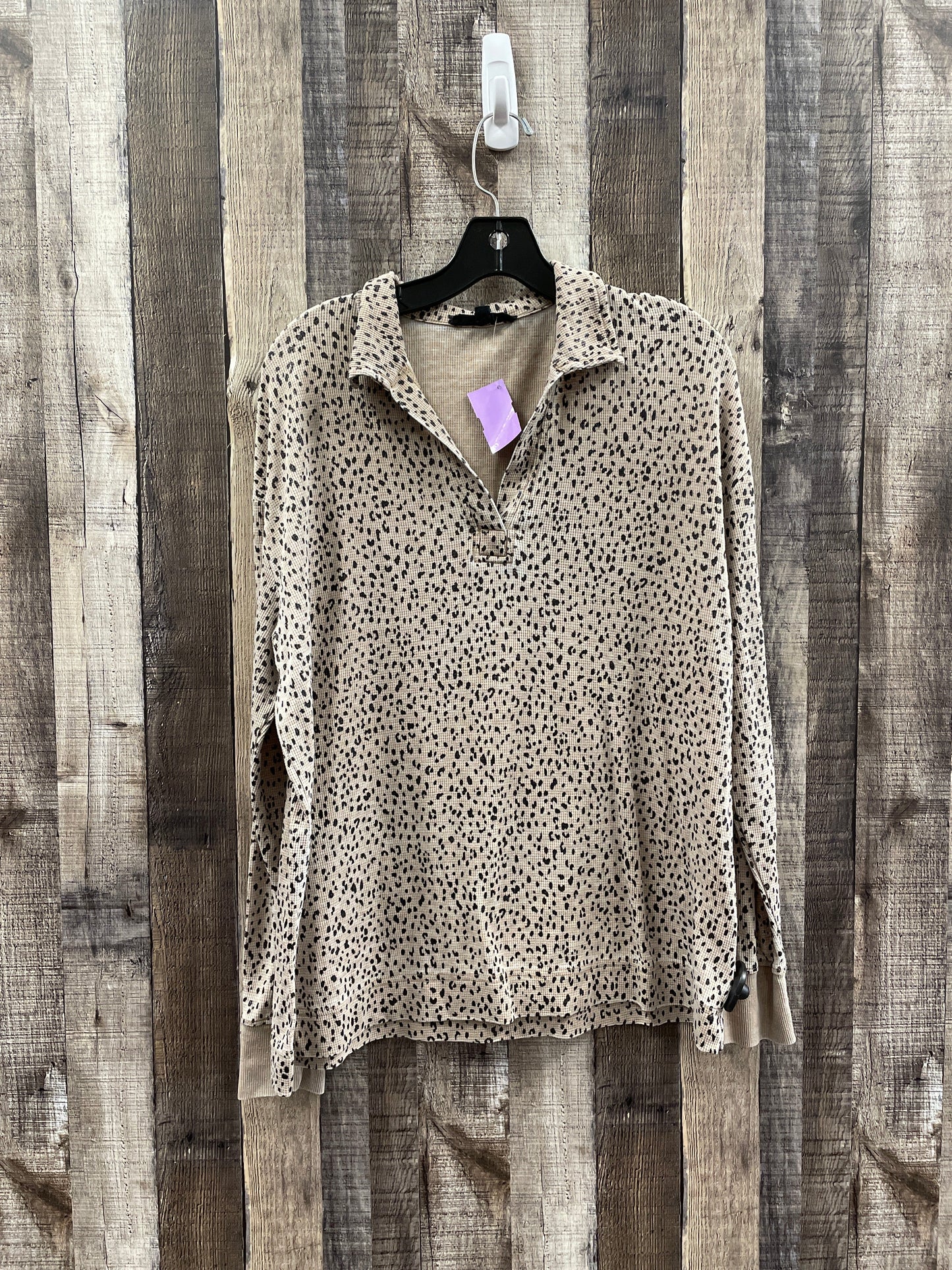 Animal Print Top Long Sleeve Jane And Delancey, Size L