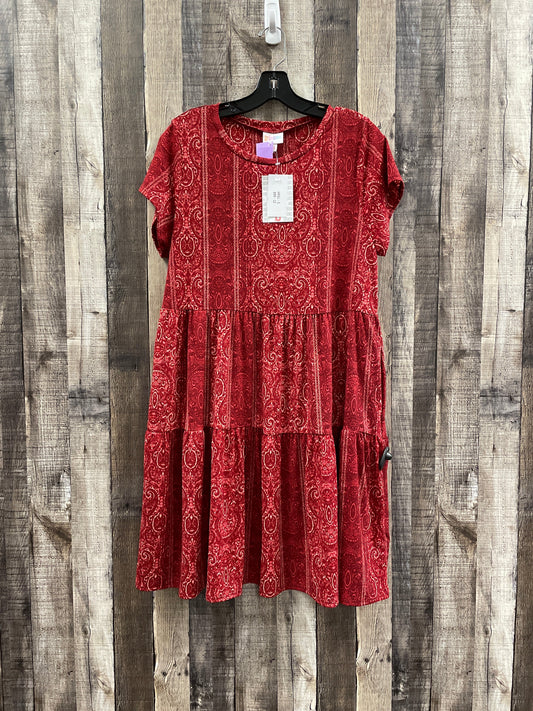 Red Dress Casual Short Lularoe, Size S