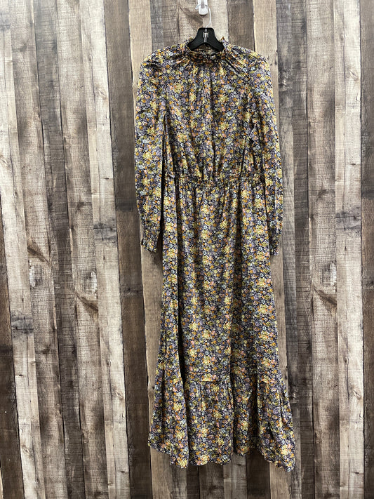 Floral Print Dress Casual Maxi Universal Thread, Size M