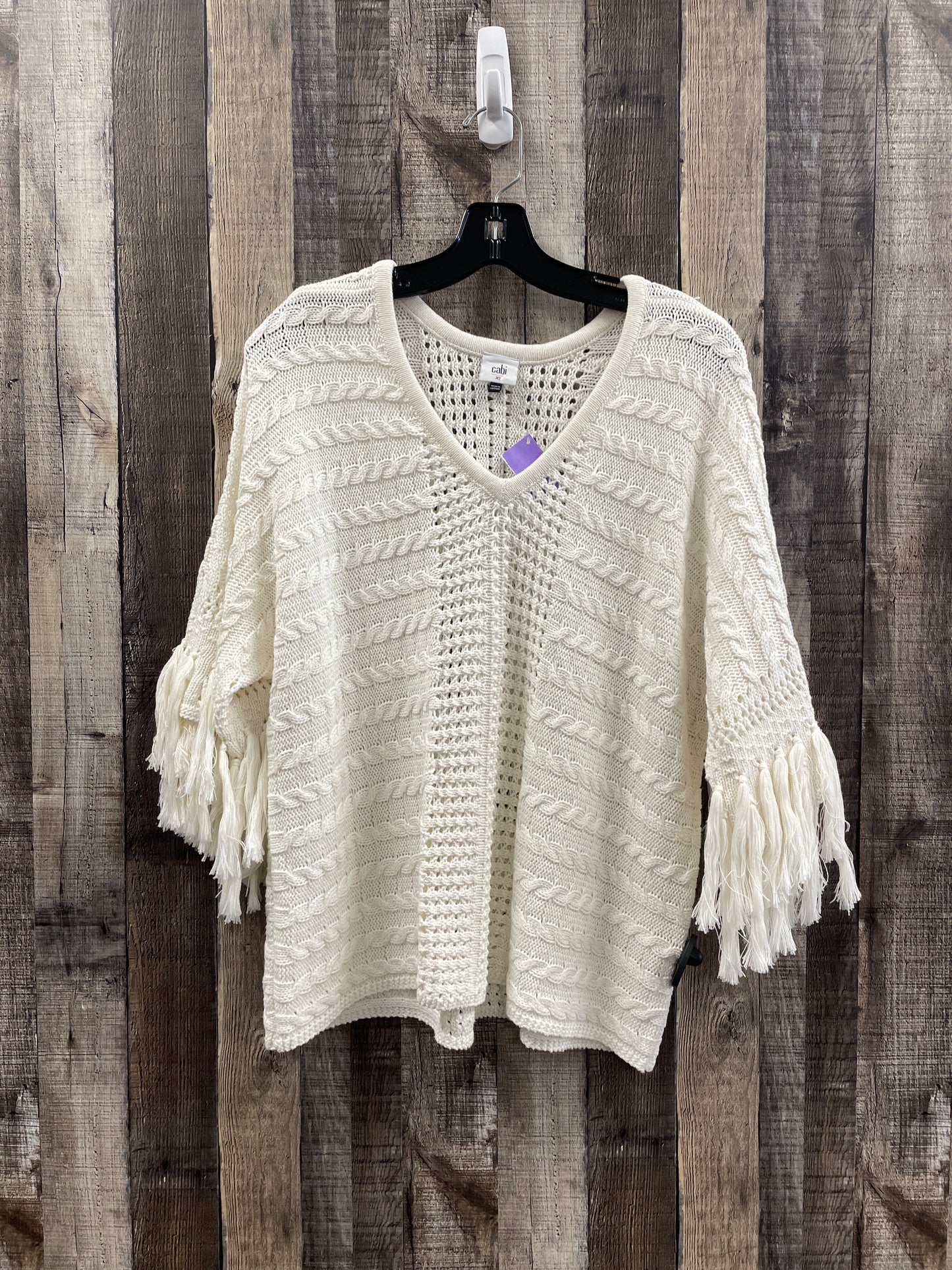 Sweater By Cabi In White, Size: Xs