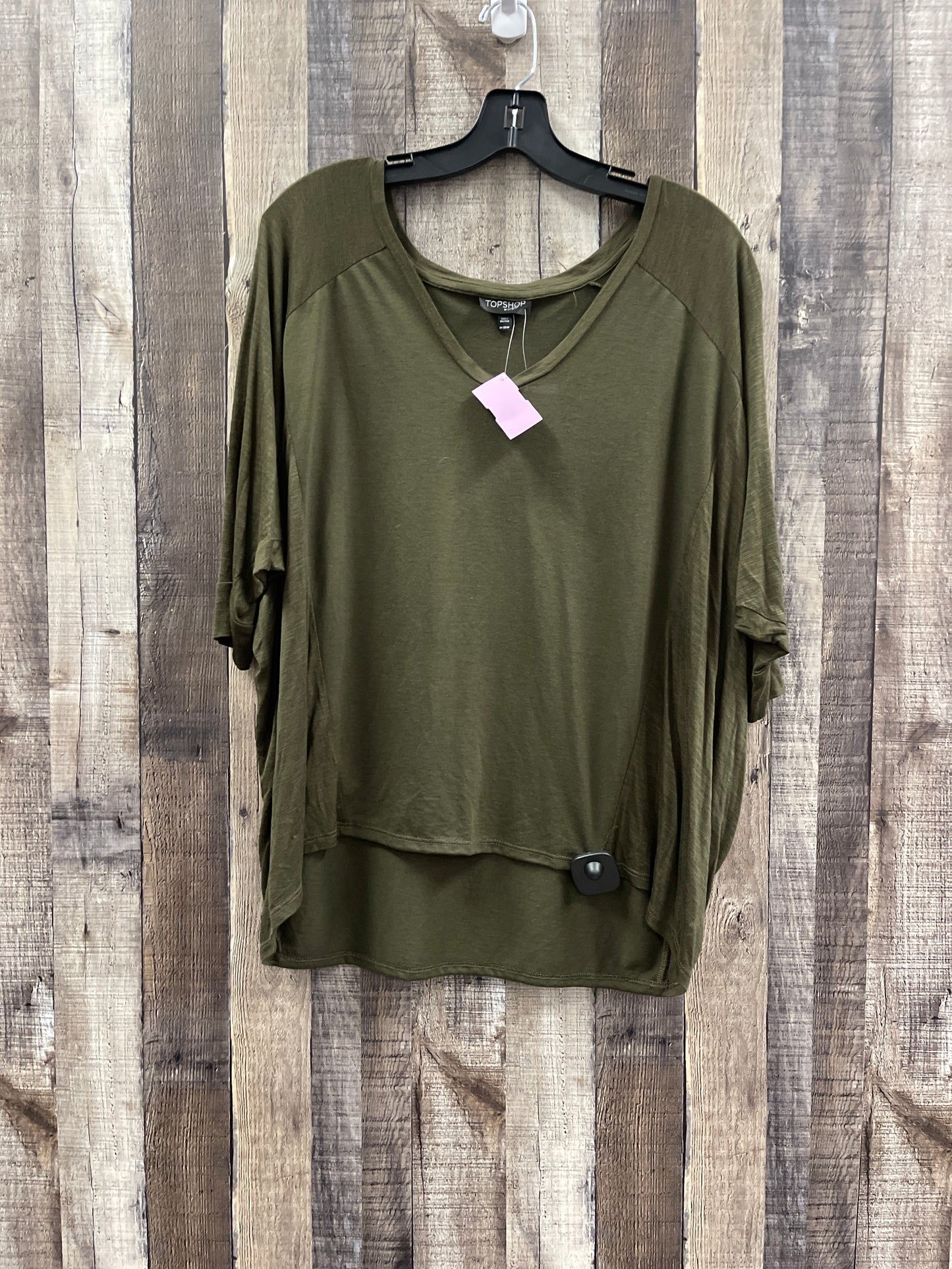 Green Top 3/4 Sleeve Topshop, Size M