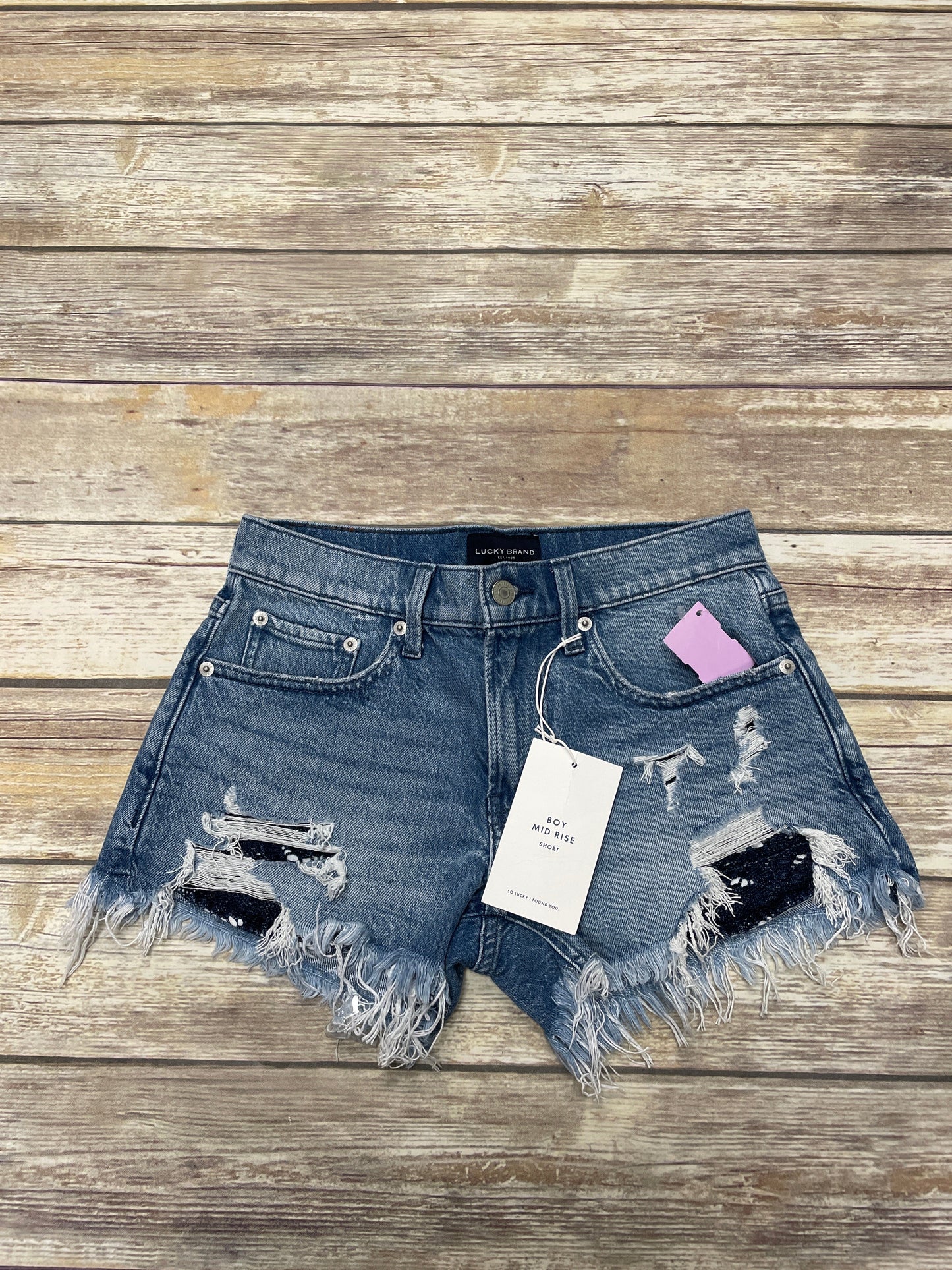 Blue Denim Shorts Lucky Brand, Size 0