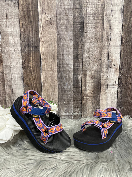 Orange & Purple Sandals Sport Teva, Size 5