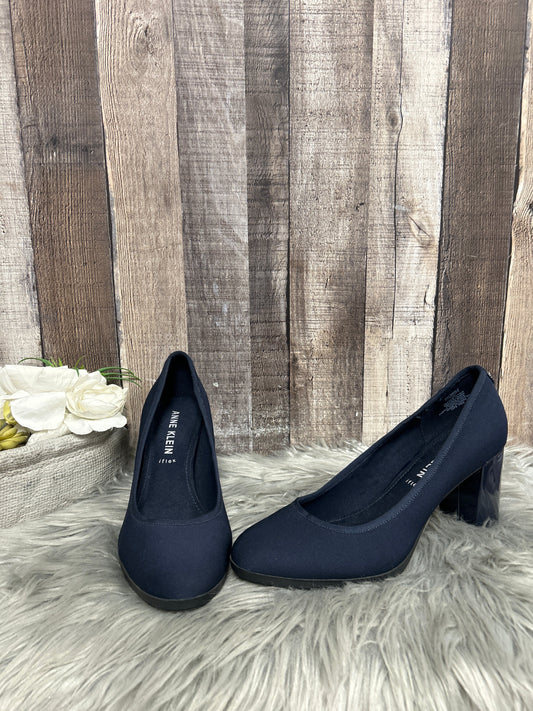 Navy Shoes Heels Block Anne Klein, Size 10