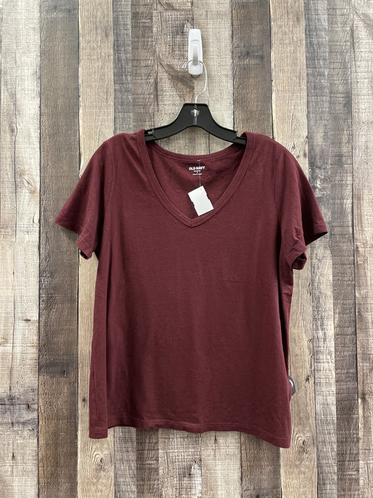 Red Top Short Sleeve Basic Old Navy, Size M