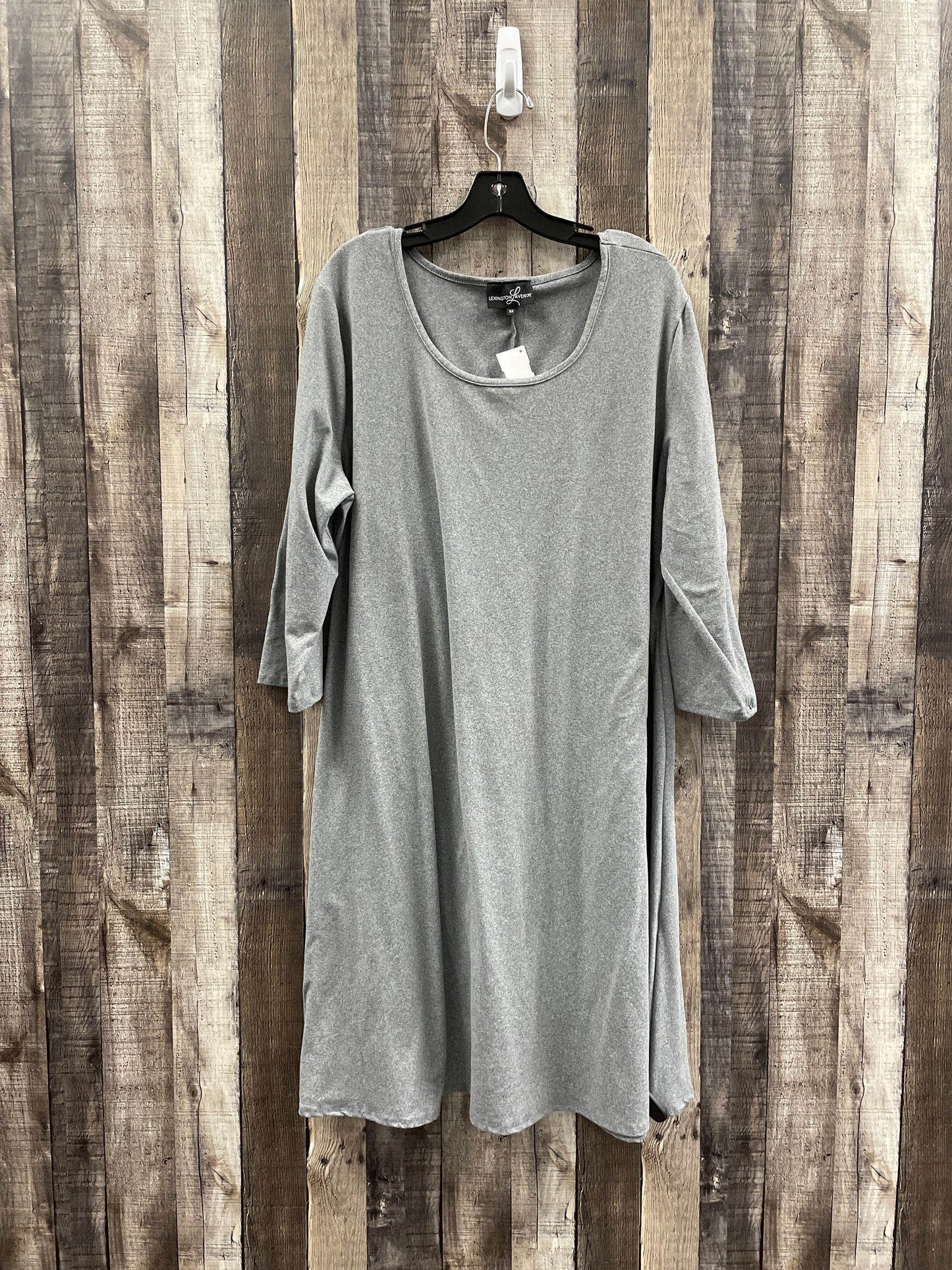 Grey Dress Casual Midi Cme, Size 3x