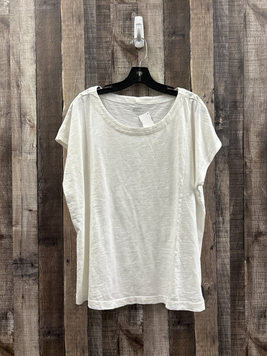 White Top Short Sleeve Basic Lands End, Size L