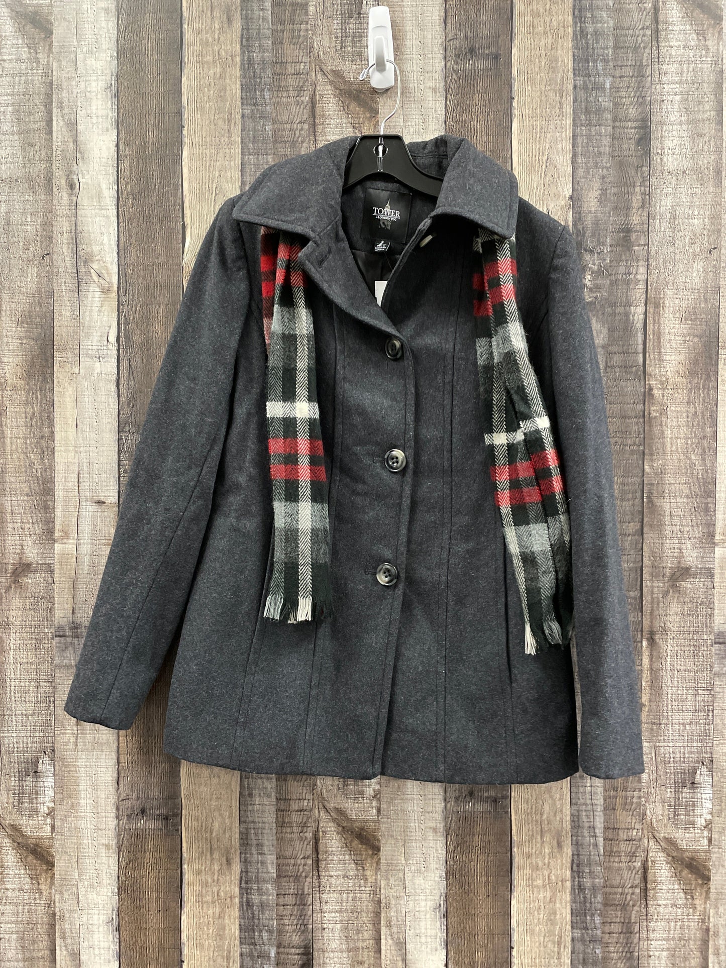 Coat Wool By London Fog In Grey, Size: S