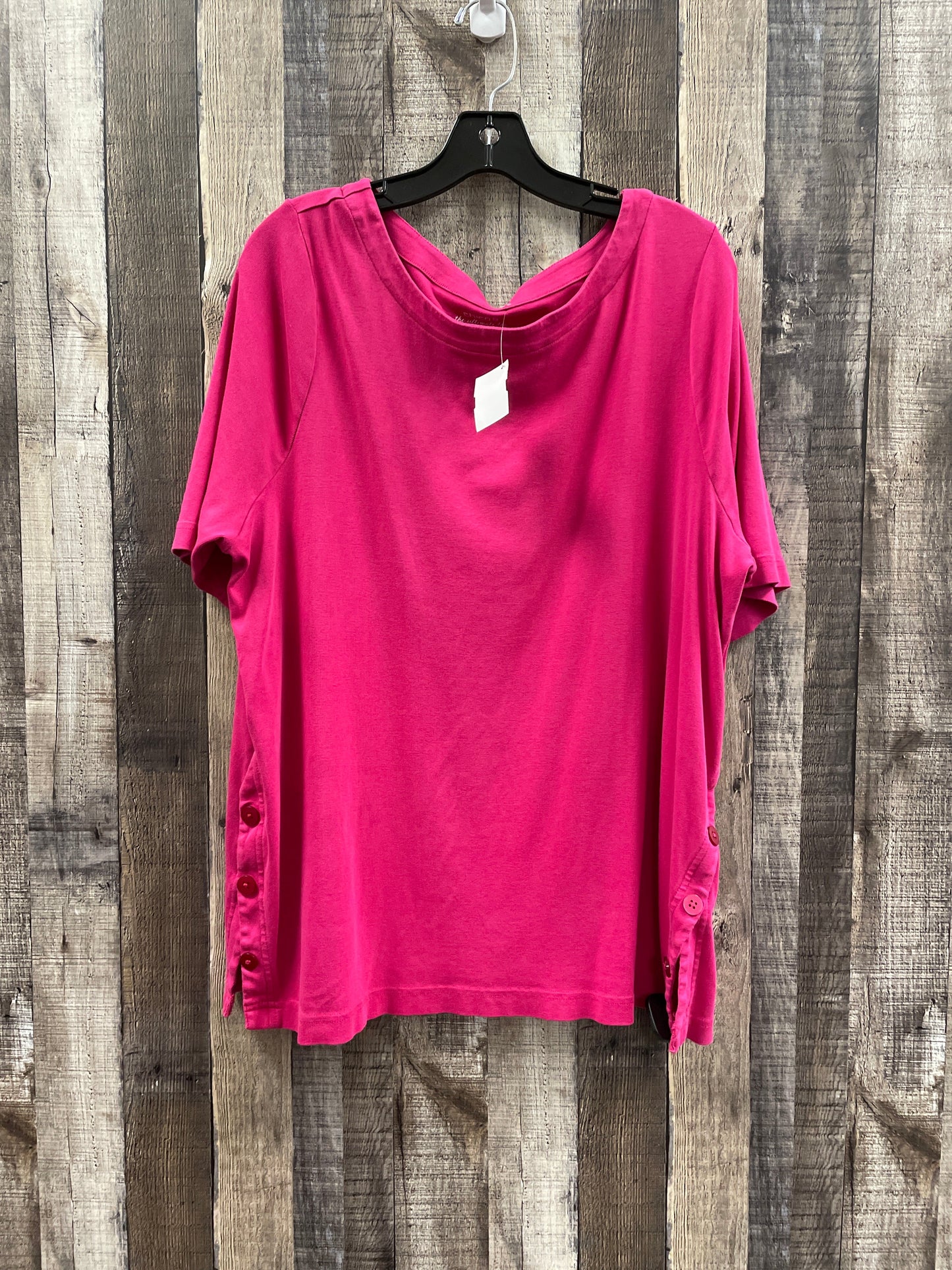 Pink Top Short Sleeve Chicos, Size Xxl