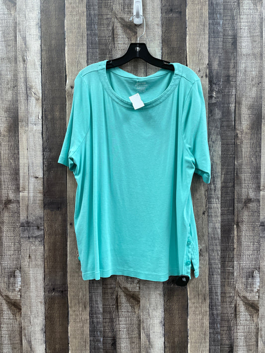 Green Top Short Sleeve Chicos, Size Xxl
